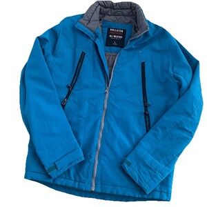 Hollister Y2K Blue Women's Large All Weather Ski Insulated Jacket Full Zip EUC